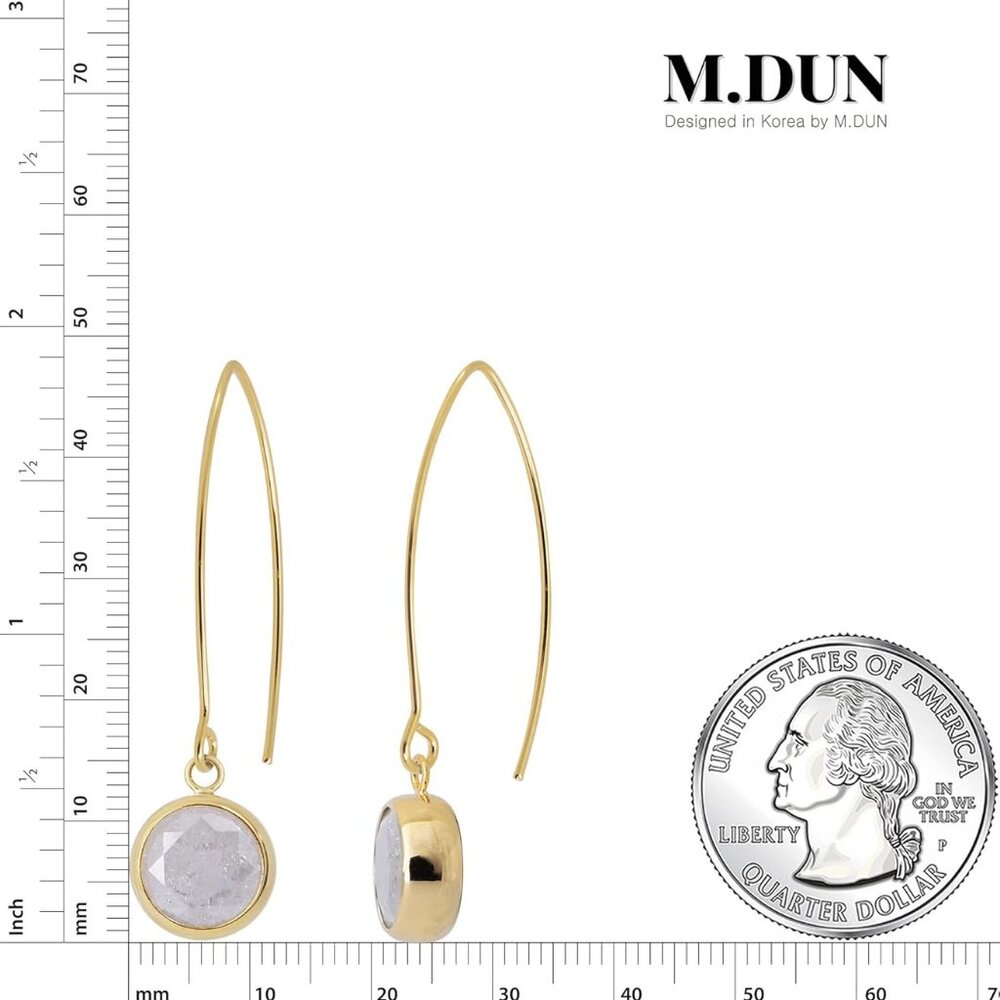 Statement Long Gold Circle Dangling Earrings For … - image 6